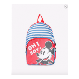 DISNEY Mickey Mouse Print School Bag 80% Off